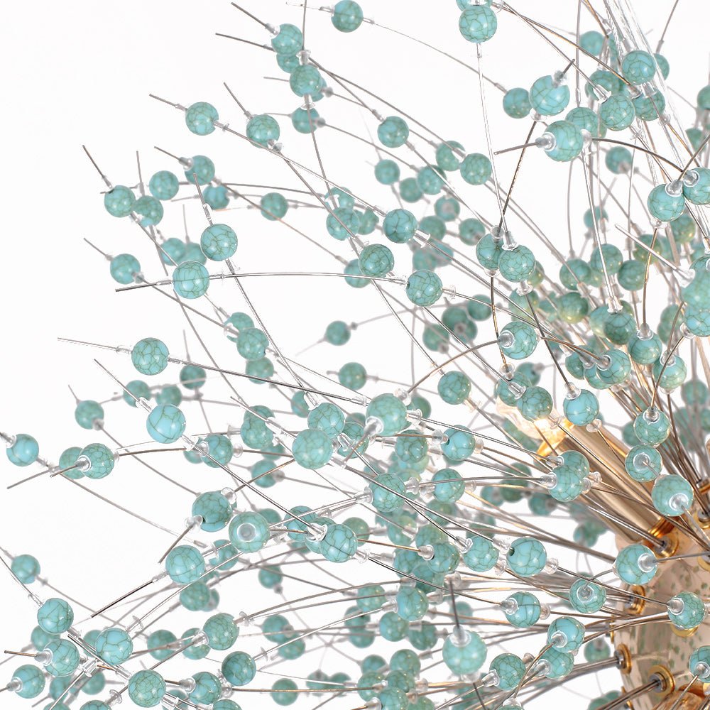 9-Light Blue Dandelion Chandelier | 2 Colours