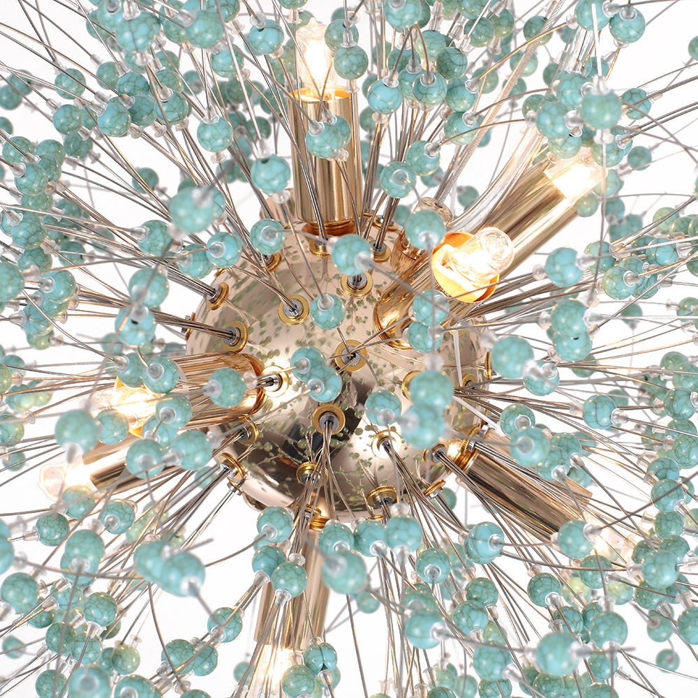 9-Light Blue Dandelion Chandelier | 2 Colours
