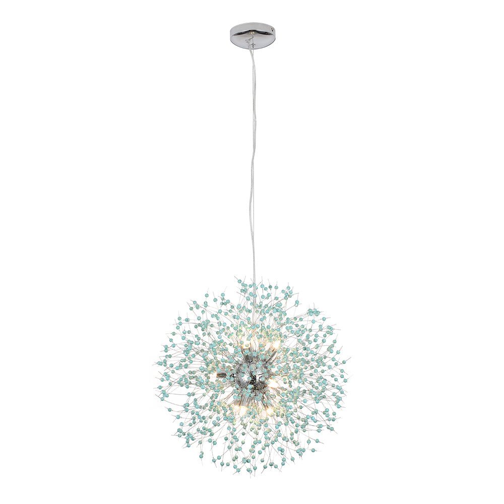 9-Light Blue Dandelion Chandelier | 2 Colours