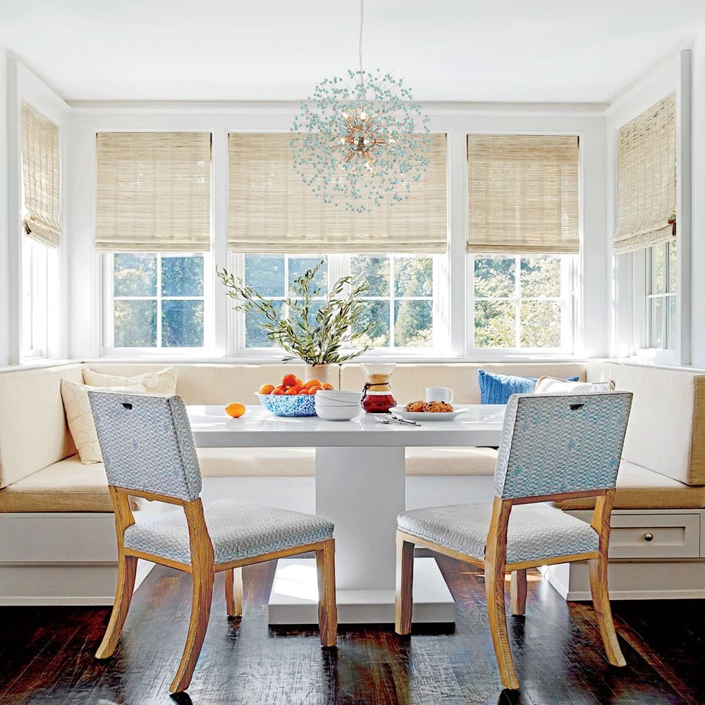 9-Light Blue Dandelion Chandelier | 2 Colours