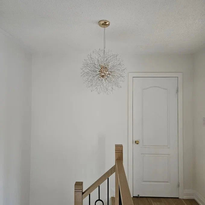 9-Light Firework Crystal Modern Unique Sputnik Light
