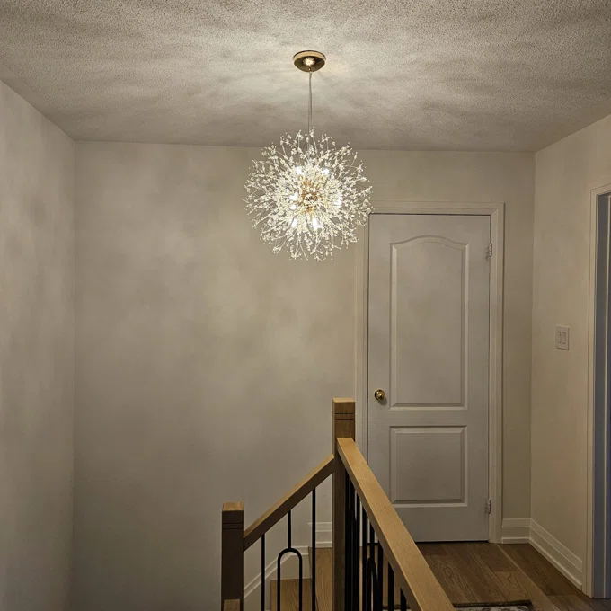 9-Light Firework Crystal Modern Unique Sputnik Light