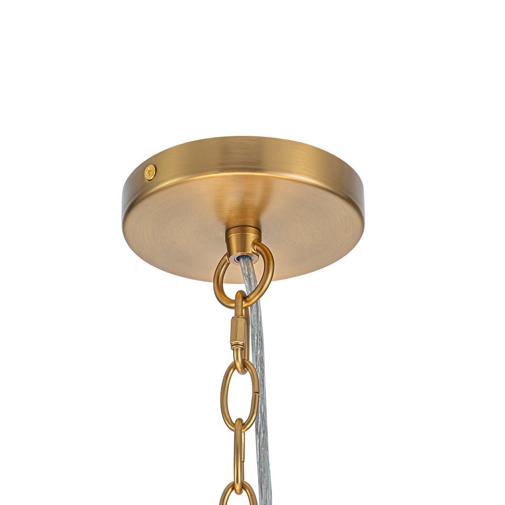 9-Light Swirled Cloud Glass Tiered Chandelier