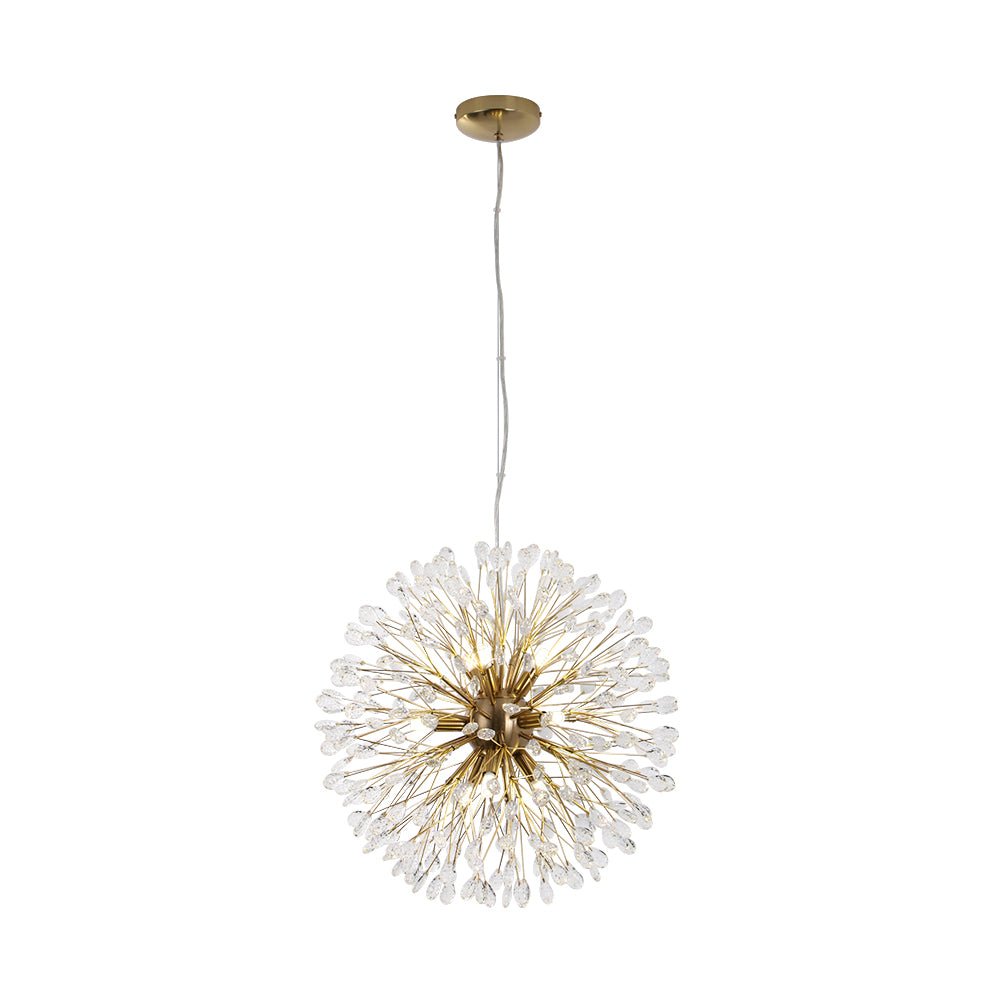 9-Light Floral Crystal Dandelion Chandelier