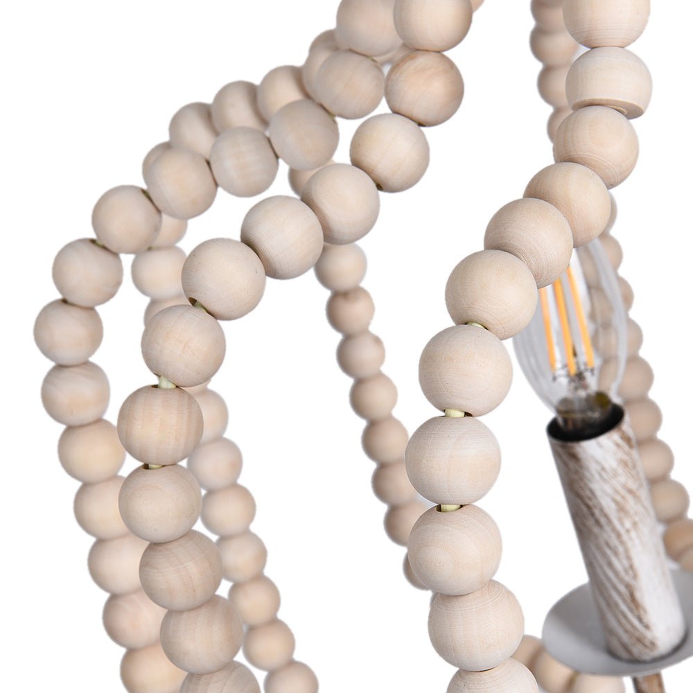 4-Light Boho Lantern Bead Chandelier | 3 Colours