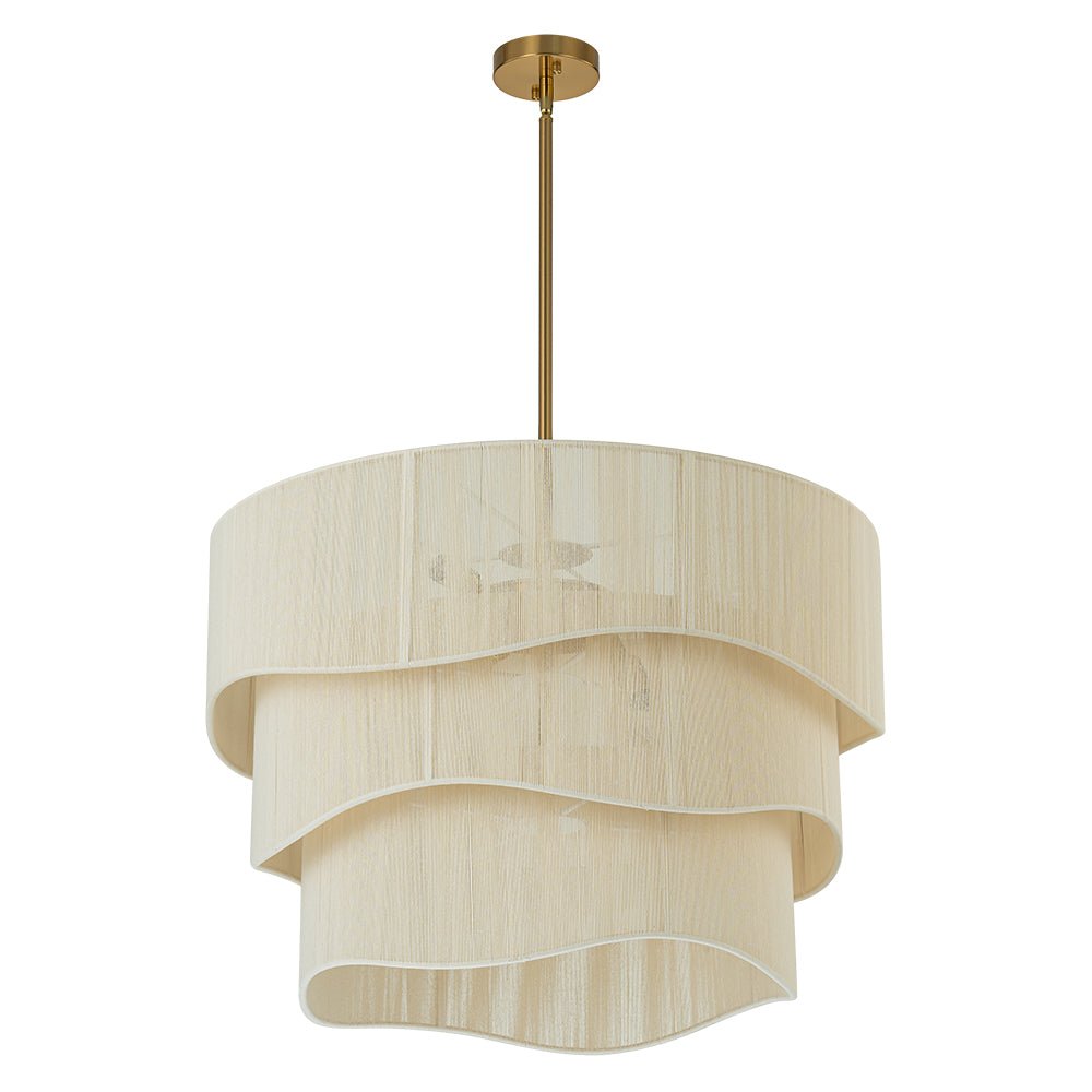6-Light Boho Rope Tiered Drum Chandelier