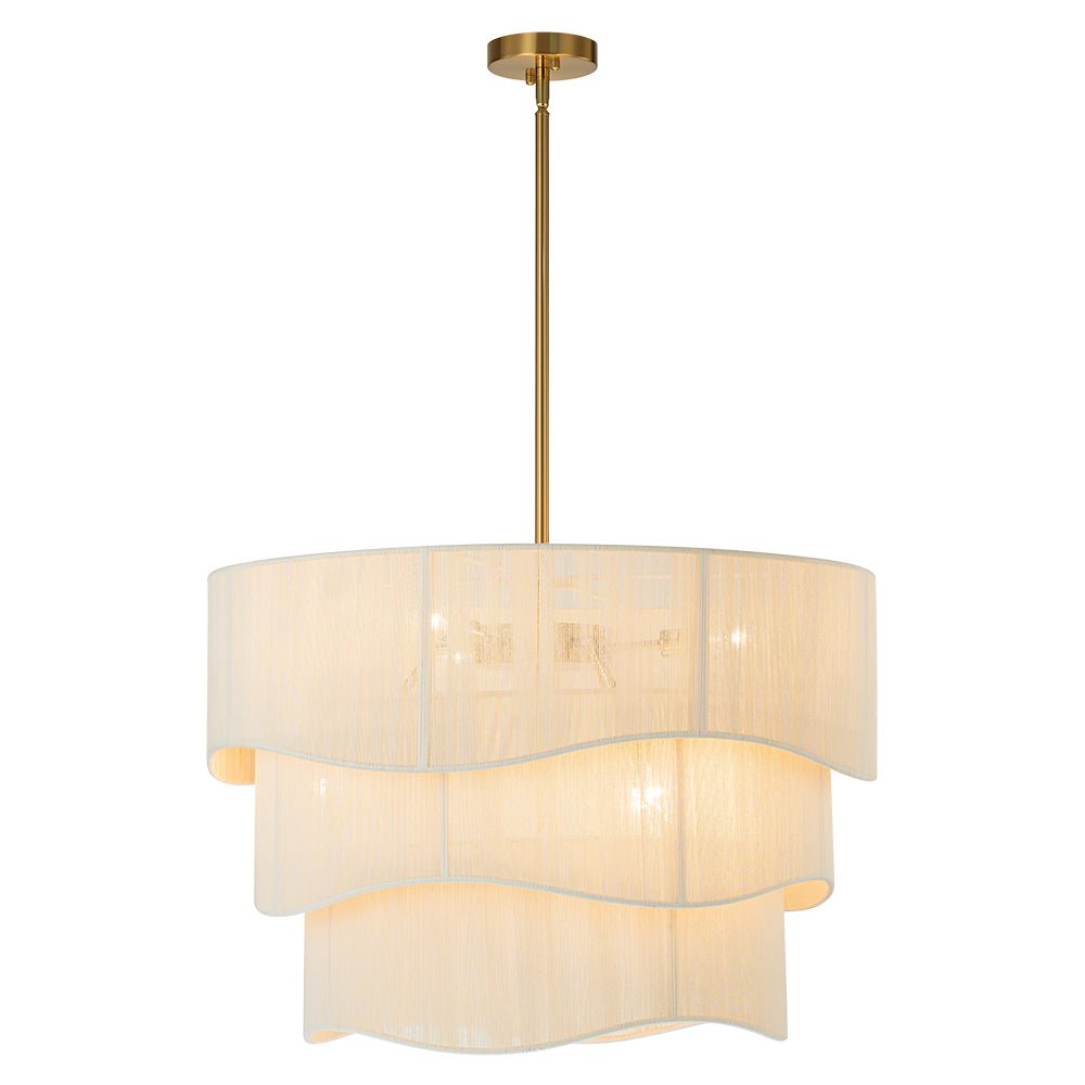 6-Light Boho Rope Tiered Drum Chandelier