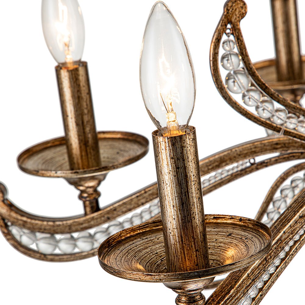 6-Light French Candle Style Crystal Chandelier