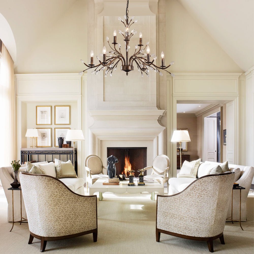 French Crystal Candle Chandelier | 2 Sizes