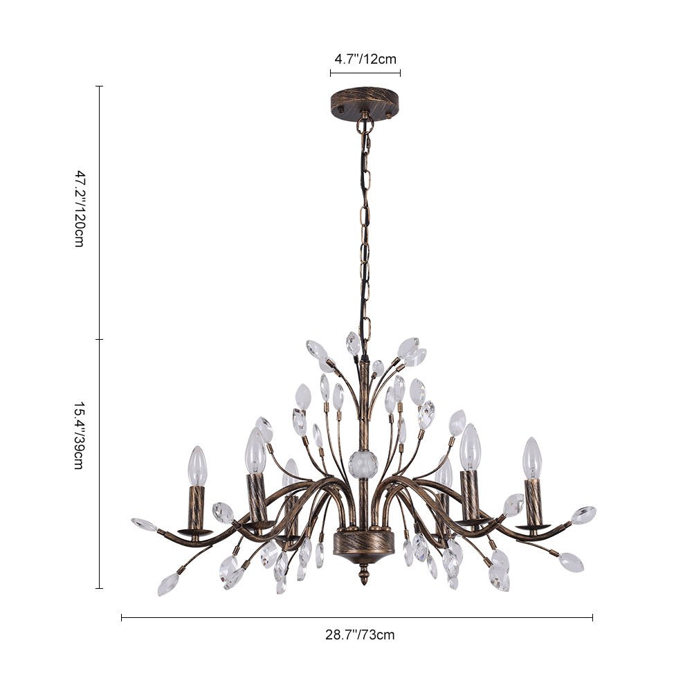 French Crystal Candle Chandelier | 2 Sizes