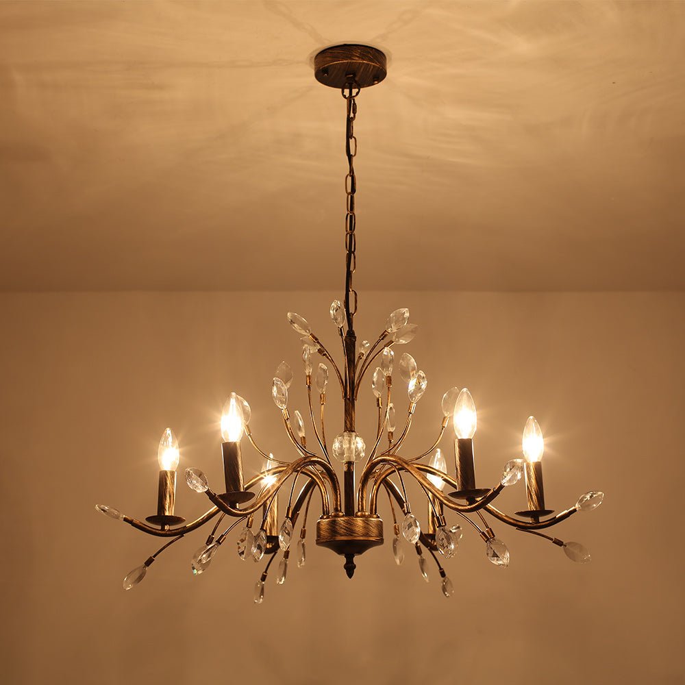 French Crystal Candle Chandelier | 2 Sizes