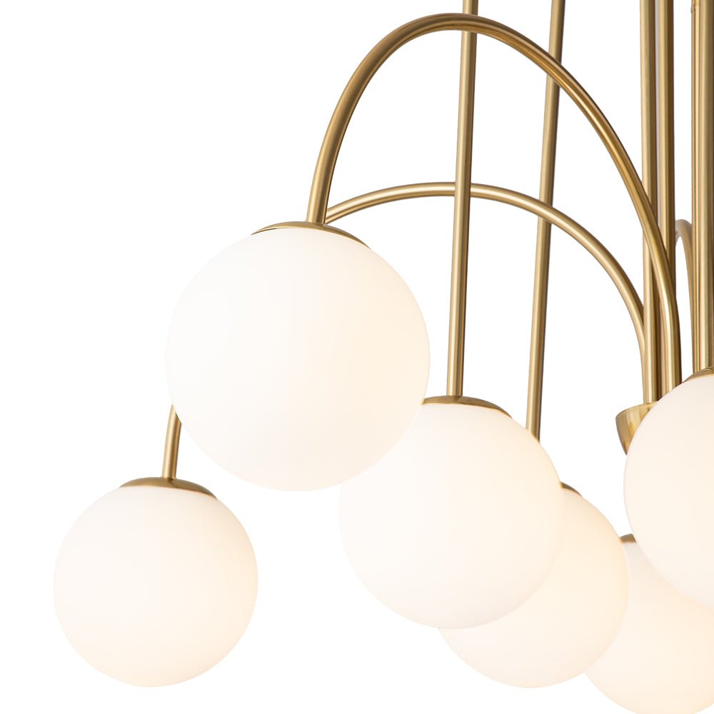 10-Light Curved Arm Bubble Chandelier | 3 Colours