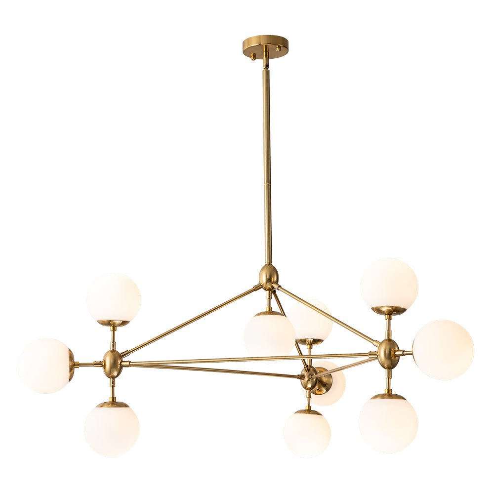 10-Light Frosted Glass Chandelier | 2 Colours