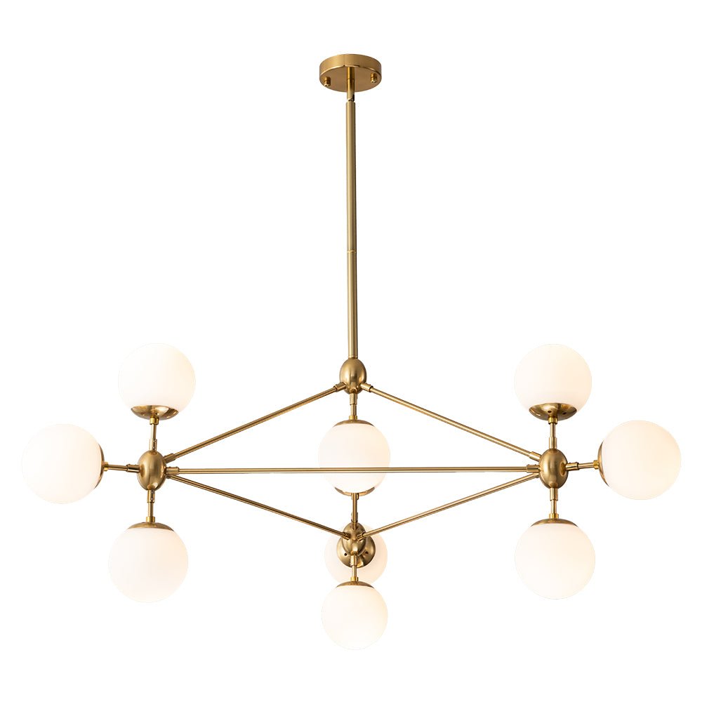 10-Light Frosted Glass Chandelier | 2 Colours