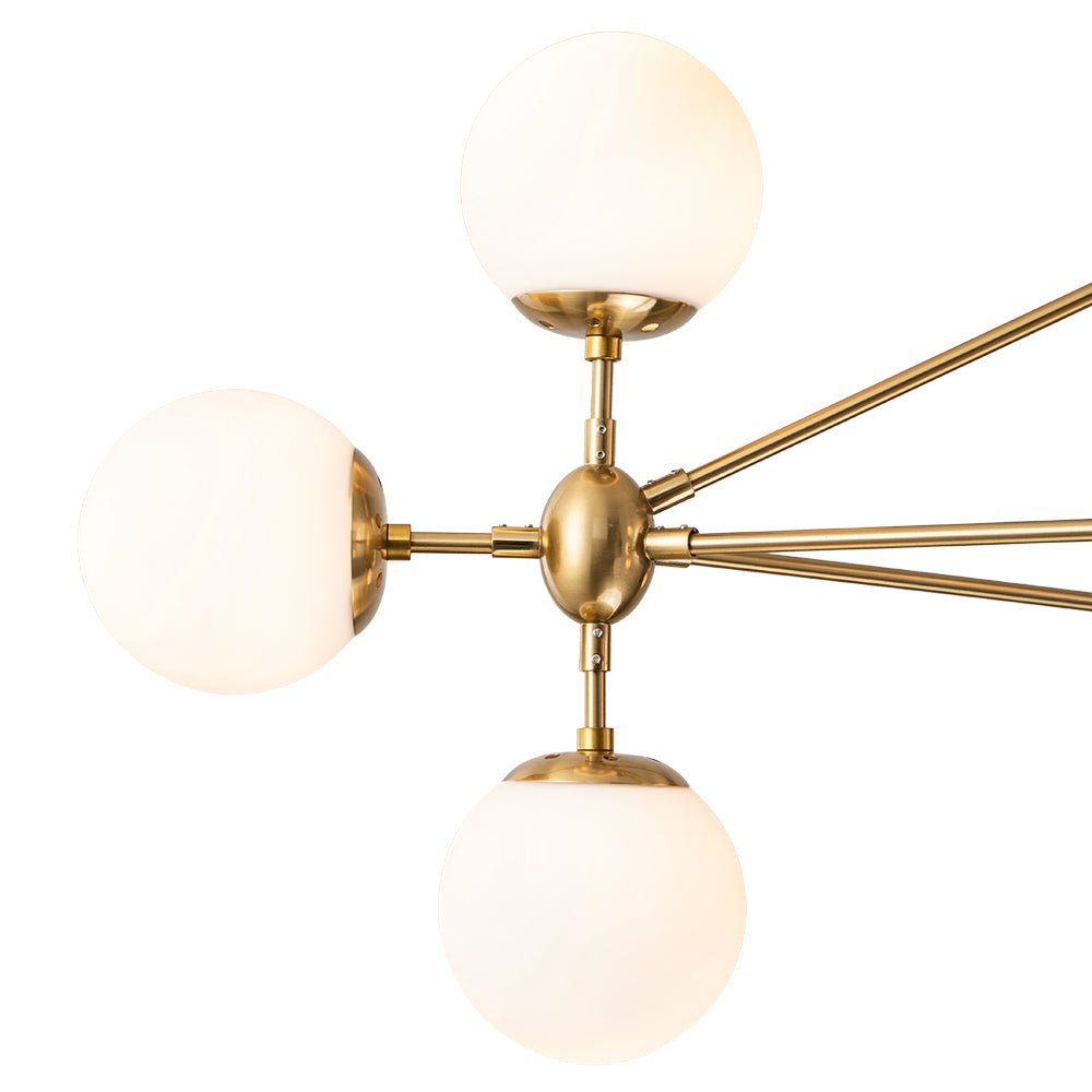 10-Light Frosted Glass Chandelier | 2 Colours
