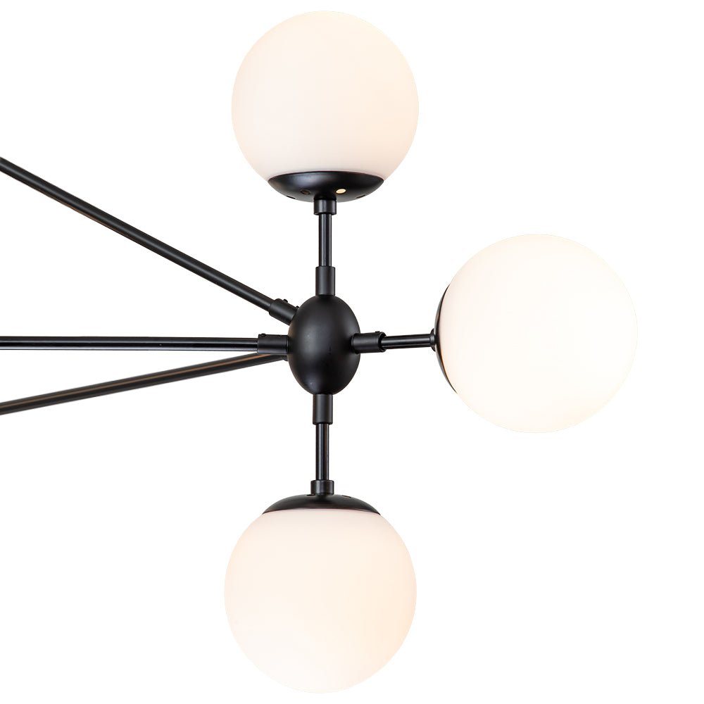 10-Light Frosted Glass Chandelier | 2 Colours