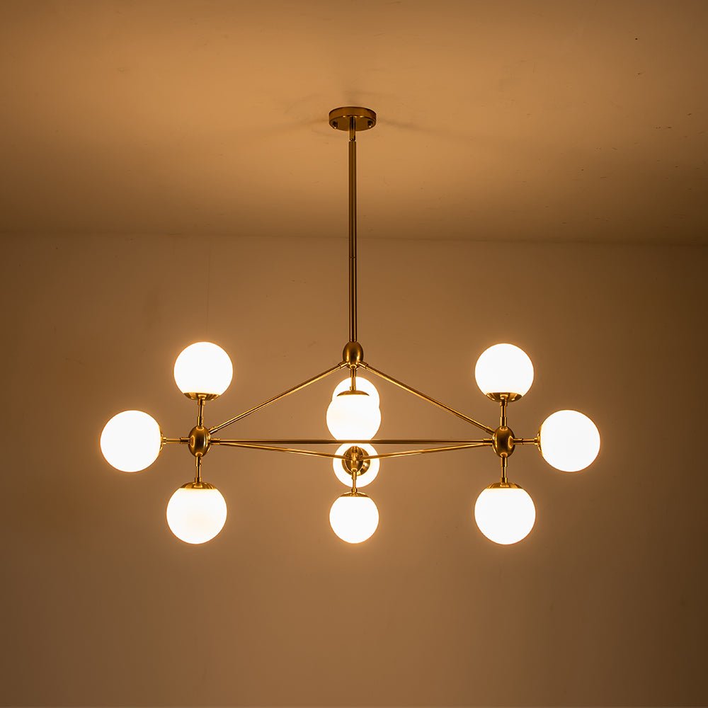 10-Light Frosted Glass Chandelier | 2 Colours