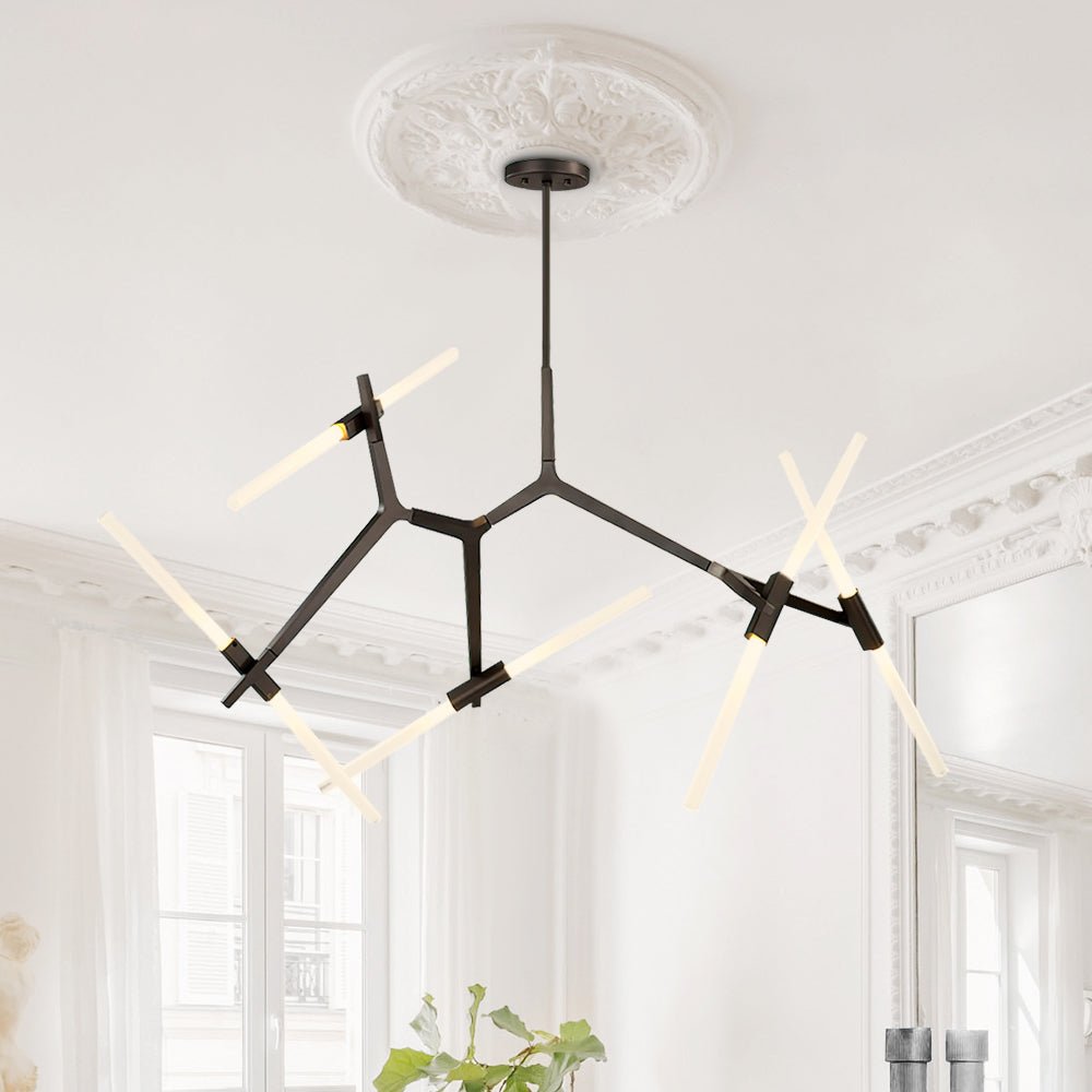 10-Light Asymmetric Branch Chandelier | 2 Colours