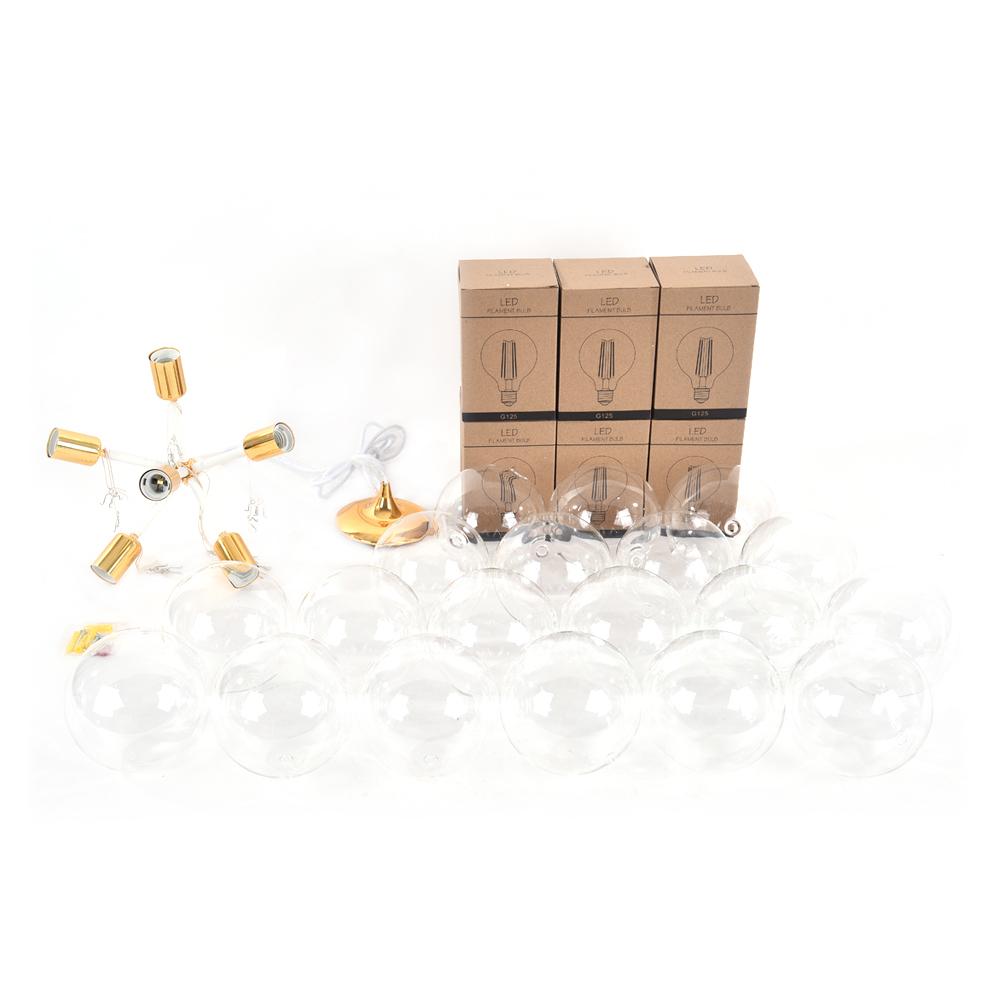 Clear Glass Bubble Chandelier | 4 Finishes