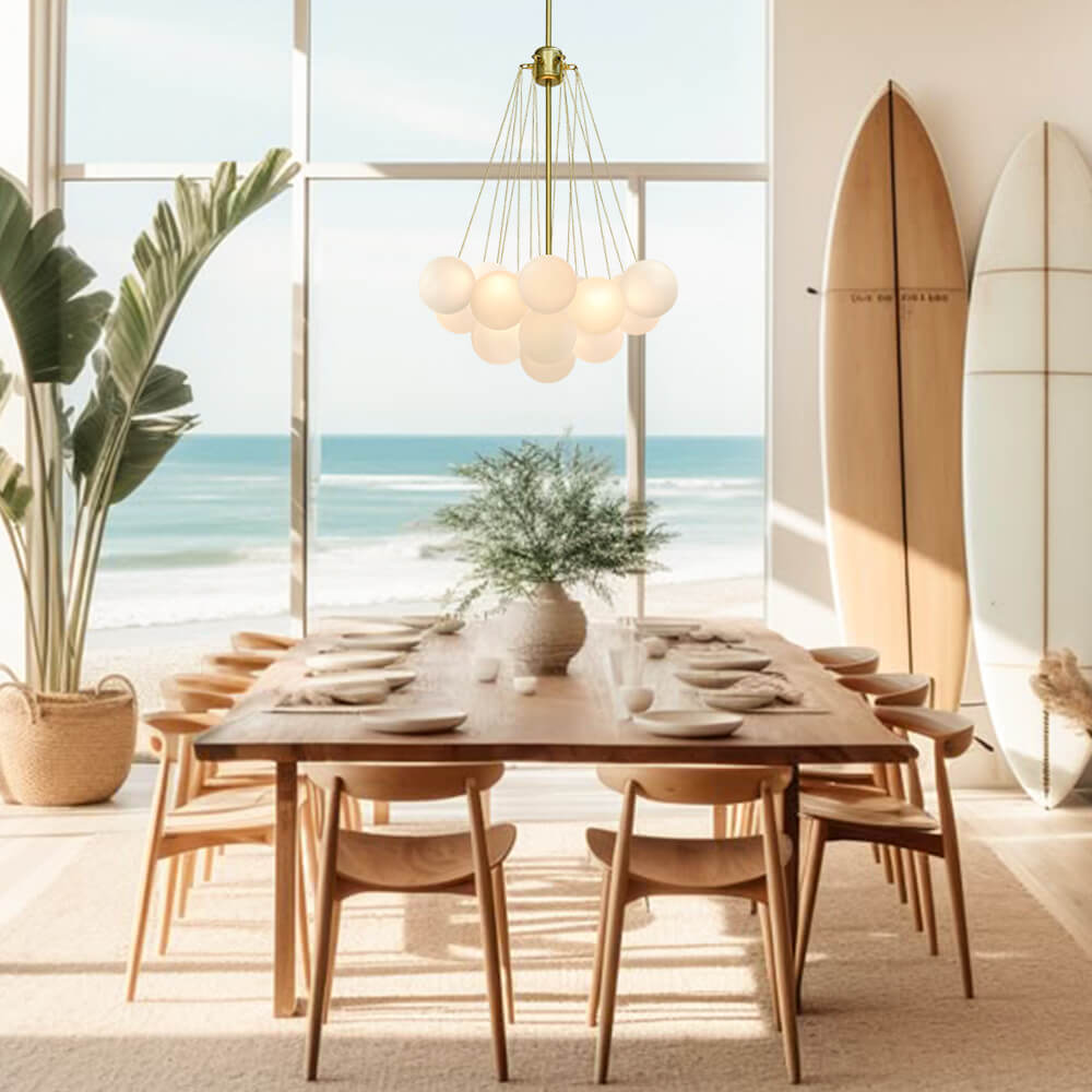 Contemporary Glass Bubble Chandelier Light