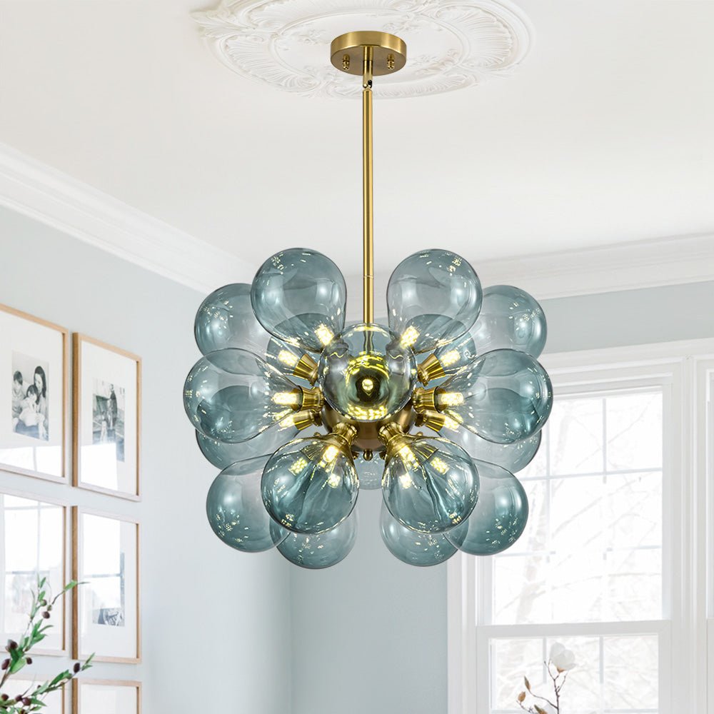 18-Light Blue Bubble Sputnik Chandelier | 2 Colours
