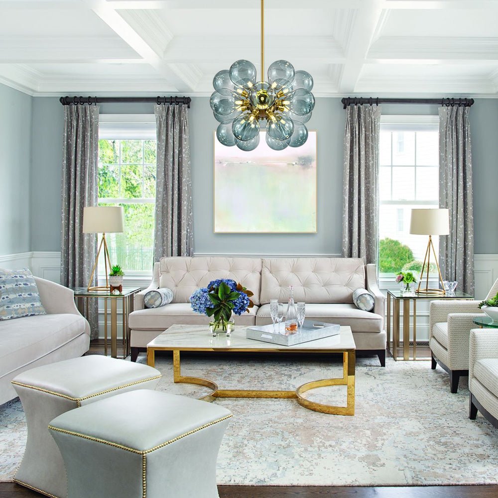 18-Light Blue Bubble Sputnik Chandelier | 2 Colours