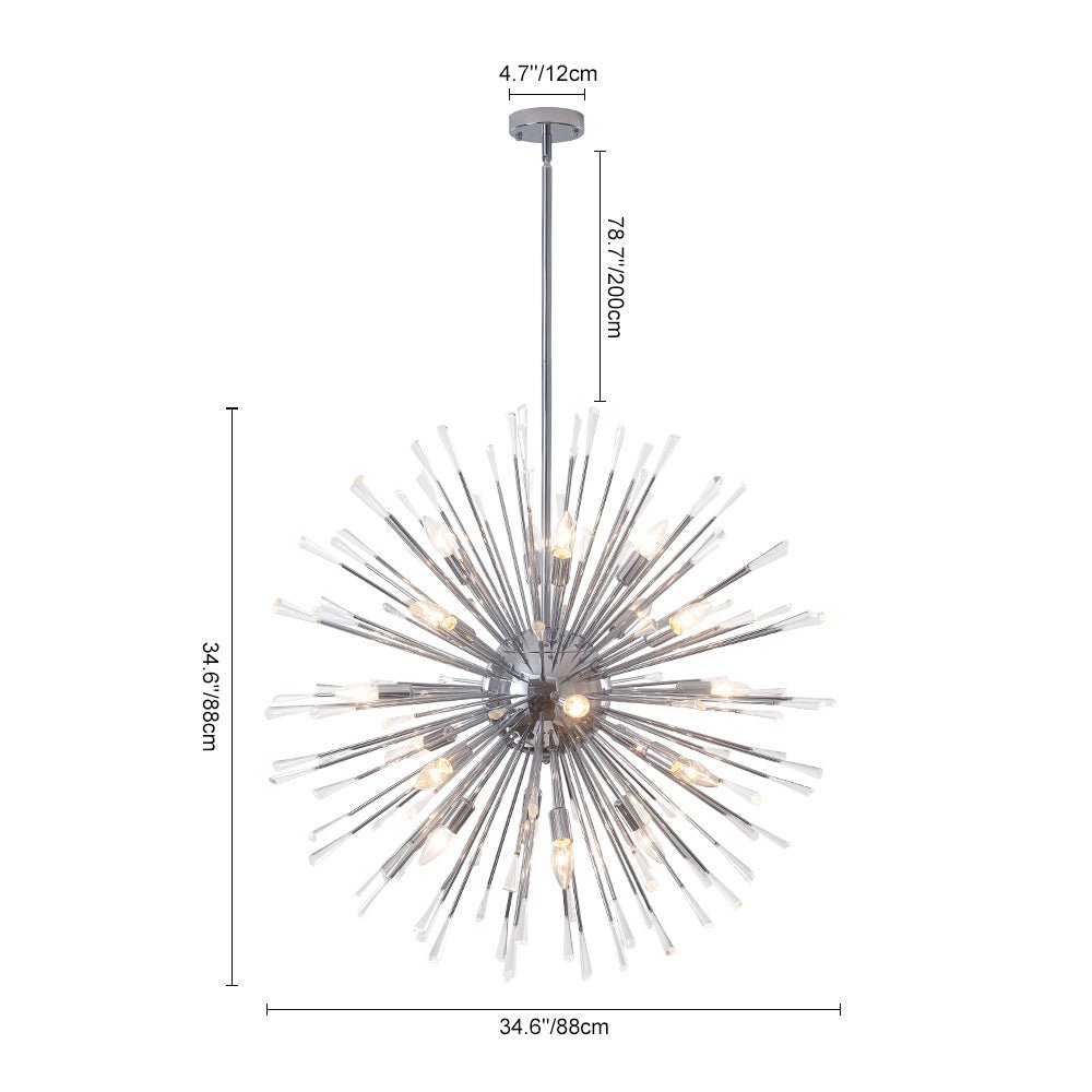 16/20-Light Firework Dandelion Crystal Chandelier