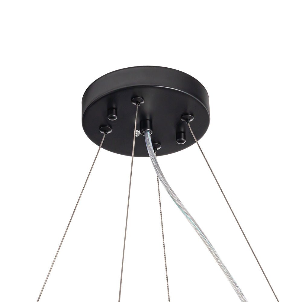 8-Light Round Drum Crystal Chandelier