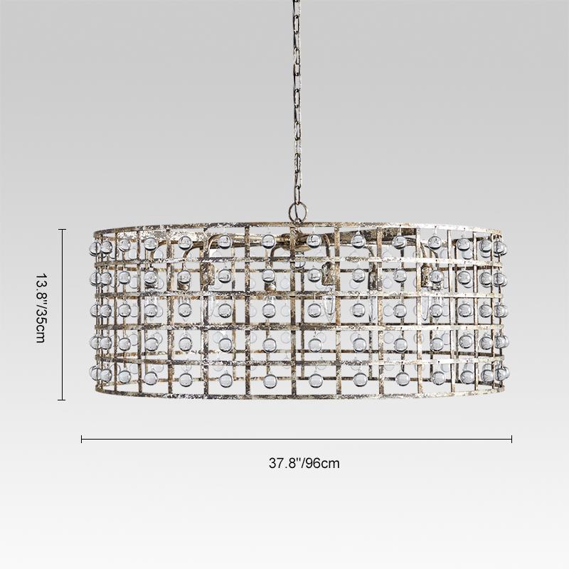 Glass Ball Drum Chandelier | 6 or 8 Lights