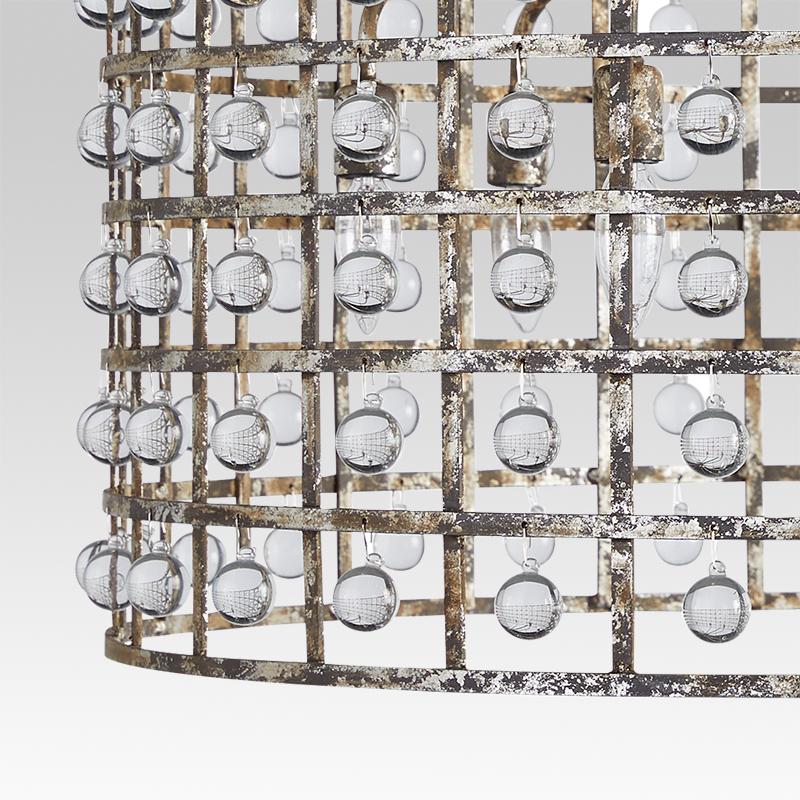 Glass Ball Drum Chandelier | 6 or 8 Lights