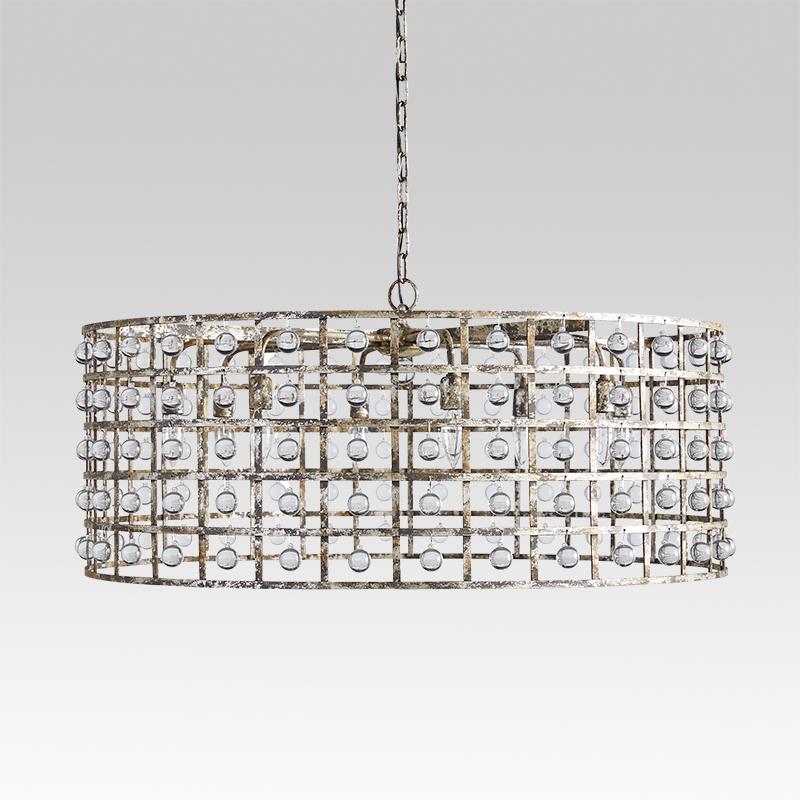 Glass Ball Drum Chandelier | 6 or 8 Lights