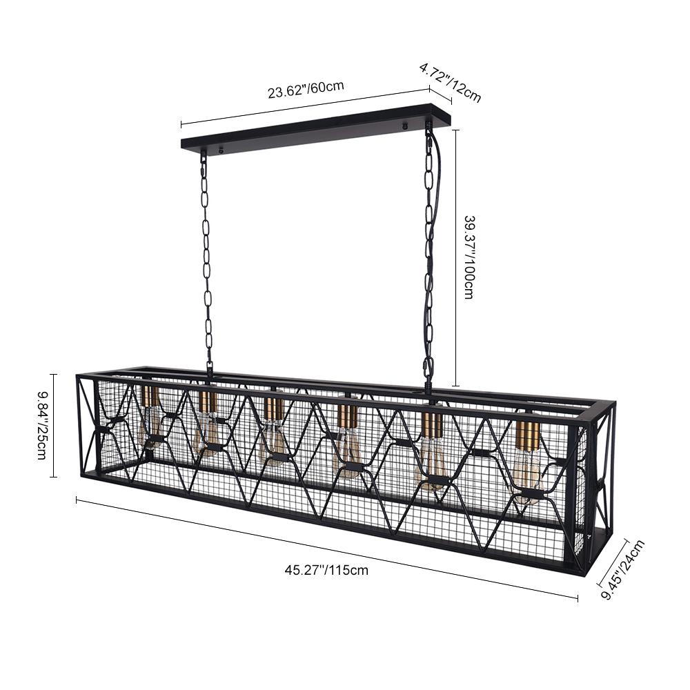 Kitchen Island Rectangular Chandelier | 2 Sizes