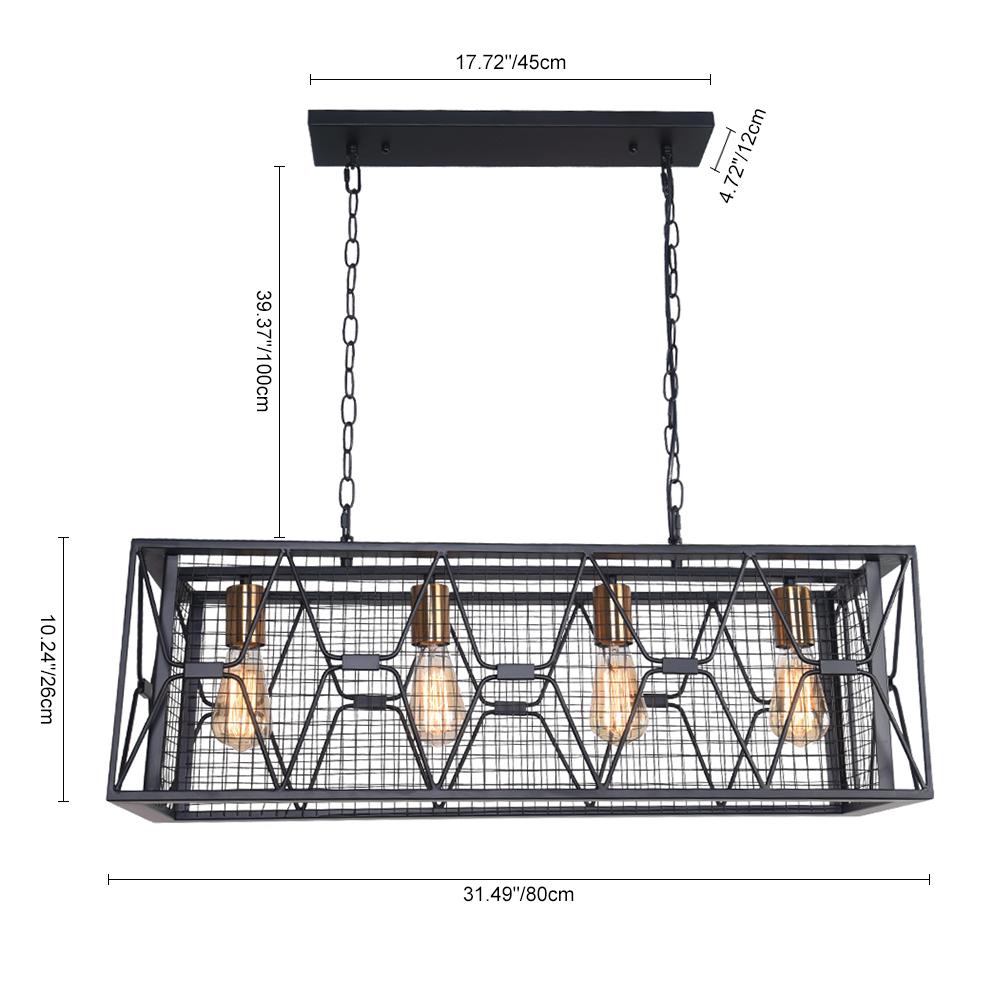 Kitchen Island Rectangular Chandelier | 2 Sizes