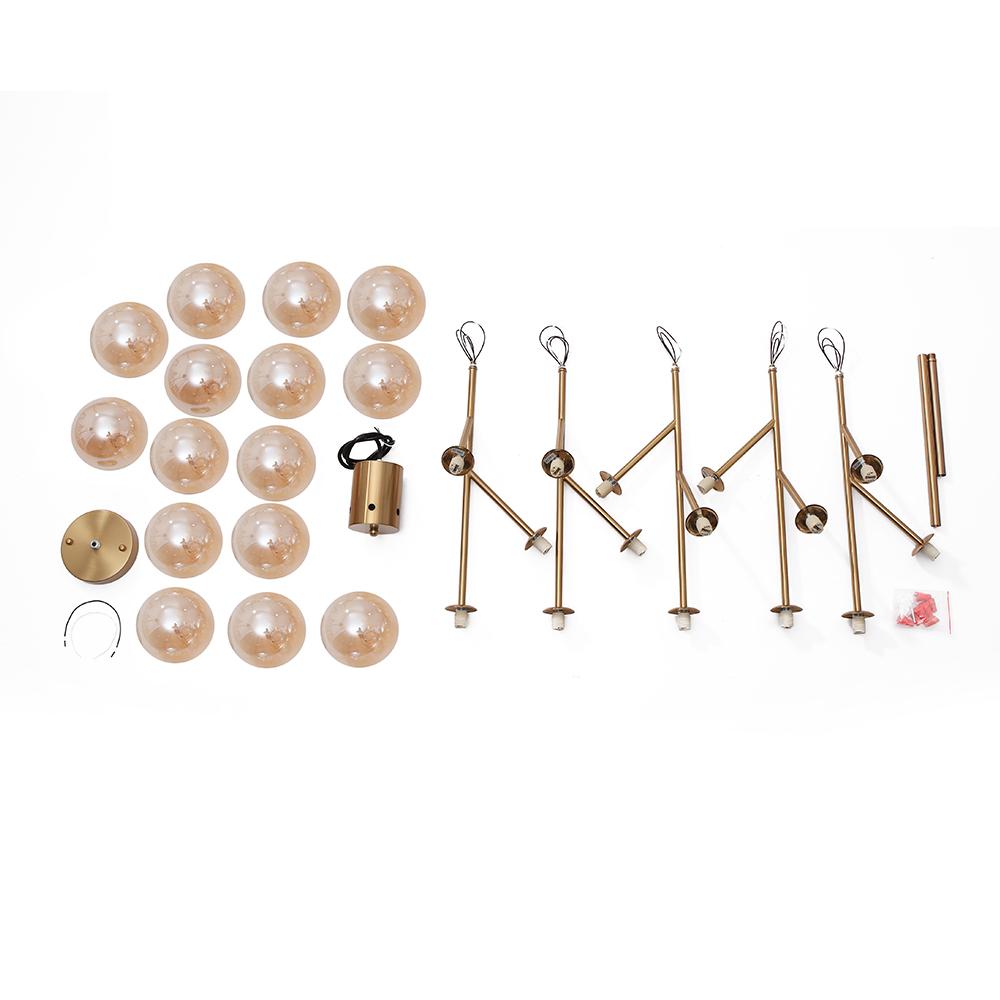 15-Light Branching Bubble Chandelier | 2 Colours