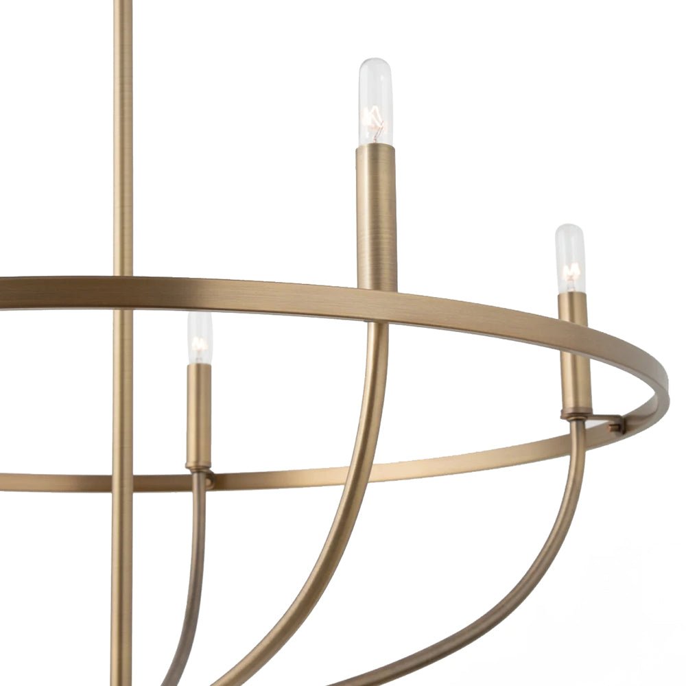 6-Light Curved Candle Chandelier | 2 Colours