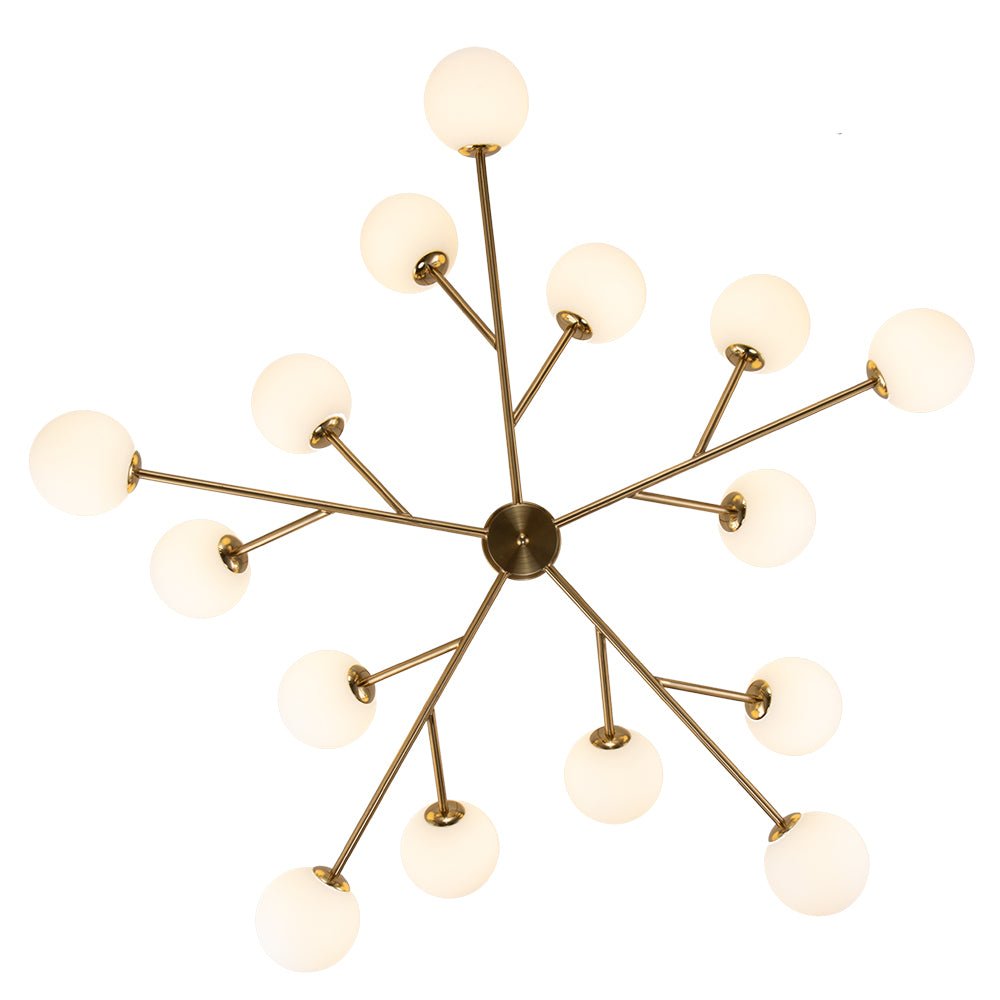 15-Light Globe Linear Chandelier | 2 Colours