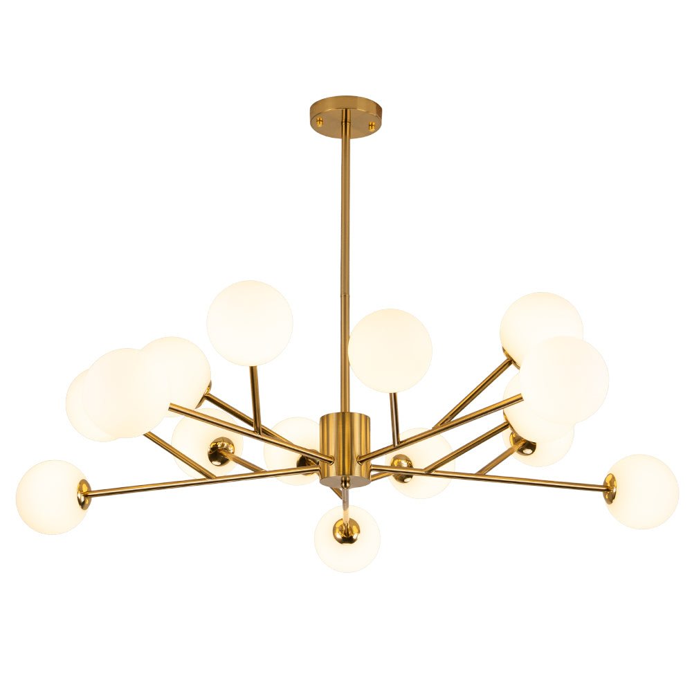 15-Light Globe Linear Chandelier | 2 Colours