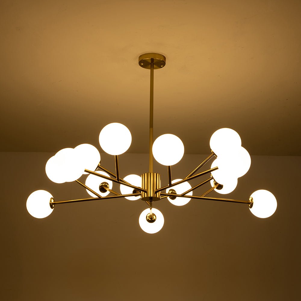 15-Light Globe Linear Chandelier | 2 Colours