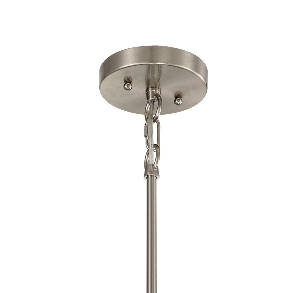 8-Light Hourglass Nickel Chandelier