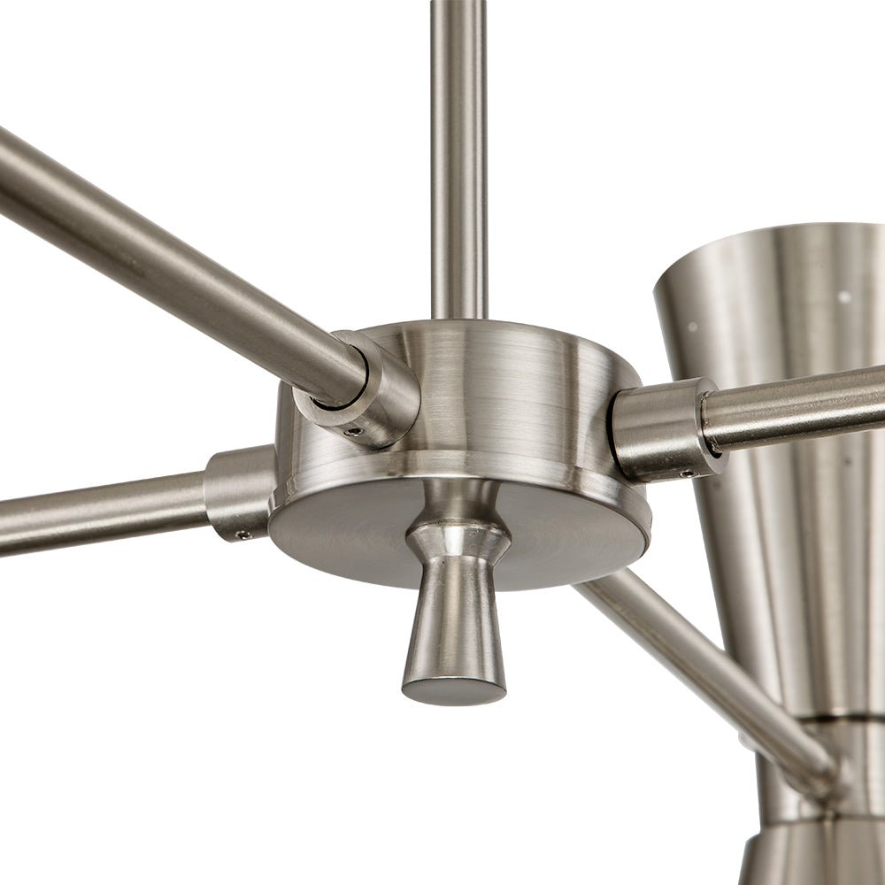 8-Light Hourglass Nickel Chandelier