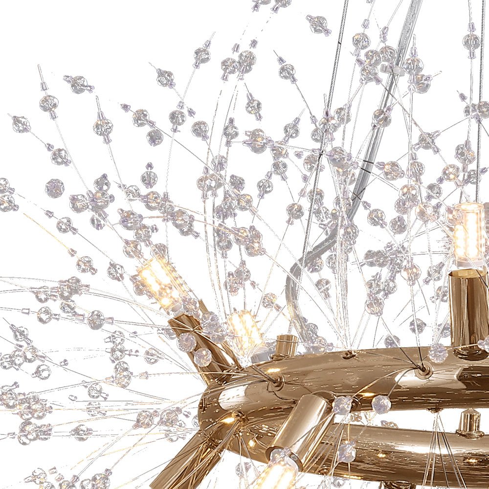 12-Light Crystal Firework Dandelion Chandelier