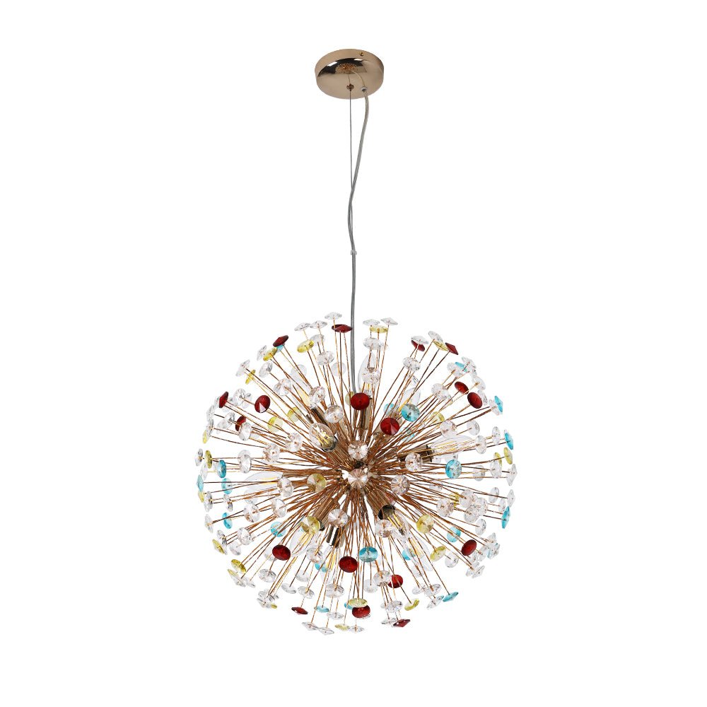 12-Light Colorful Dandelion Firework Chandelier