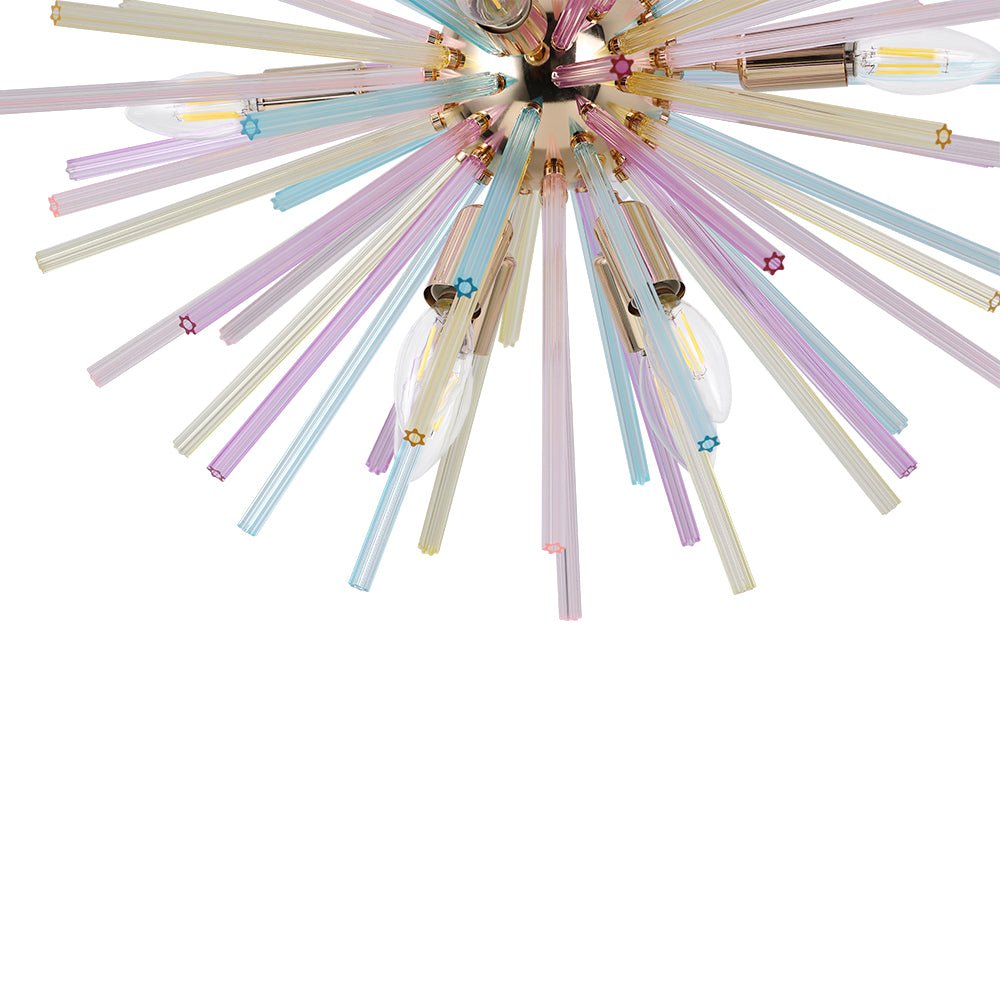 12-Light Rainbow Sputnik Starburst Chandelier
