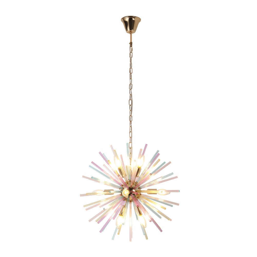12-Light Rainbow Sputnik Starburst Chandelier