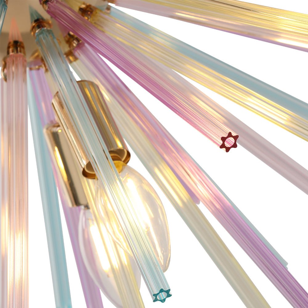 12-Light Rainbow Sputnik Starburst Chandelier