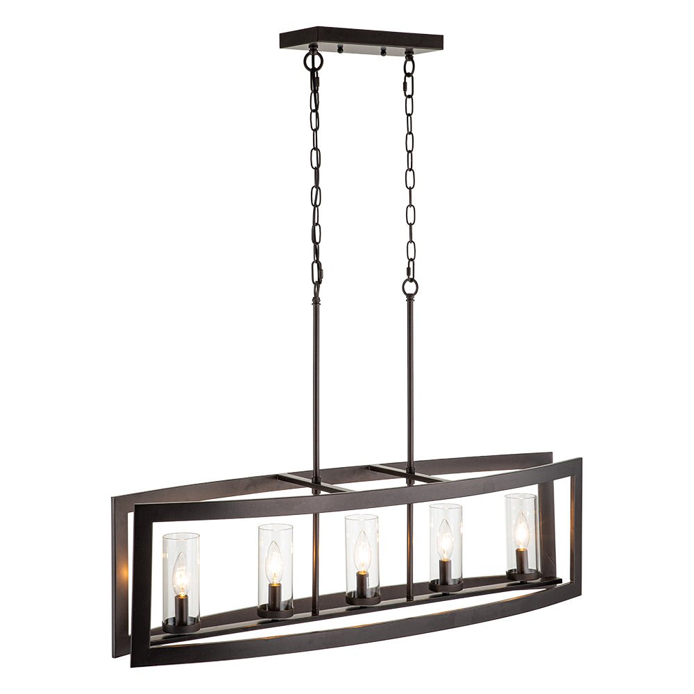5-Light Kitchen Island Chandelier | 2 Finishes