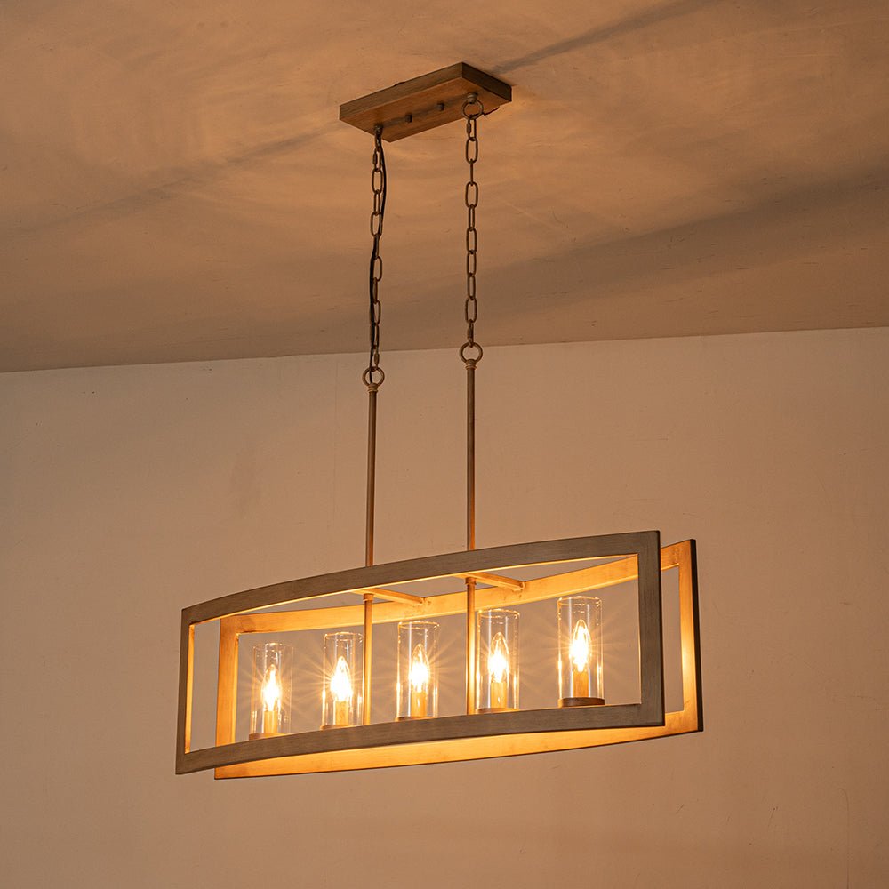 5-Light Kitchen Island Chandelier | 2 Finishes