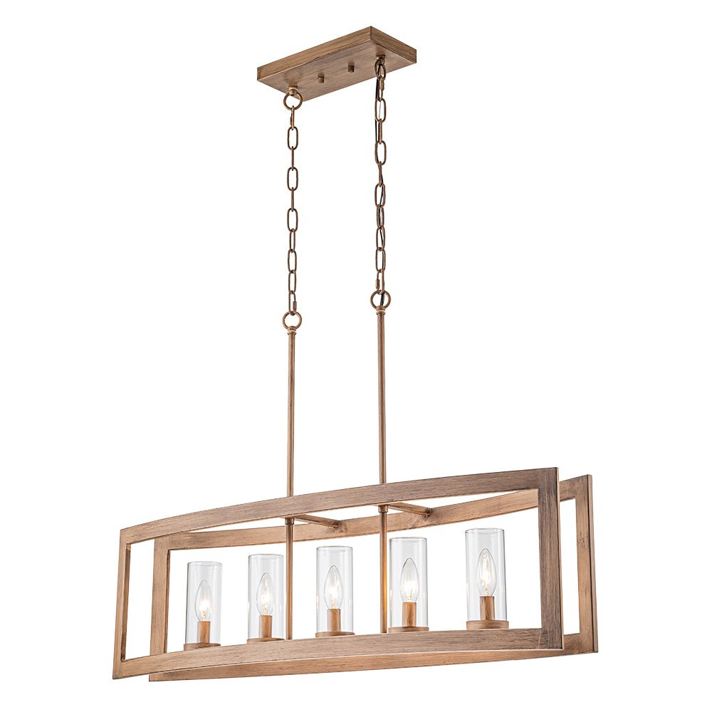 5-Light Kitchen Island Chandelier | 2 Finishes
