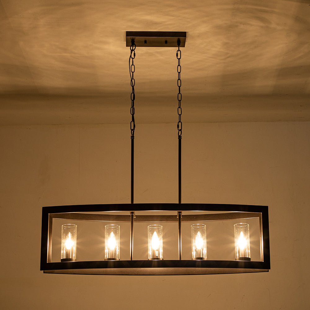 5-Light Kitchen Island Chandelier | 2 Finishes