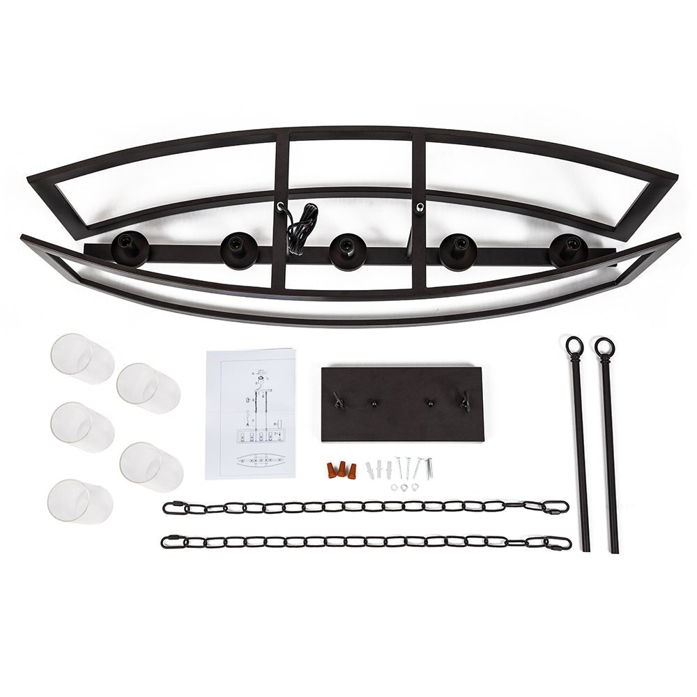 5-Light Kitchen Island Chandelier | 2 Finishes